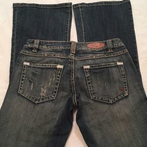 NWT Infusion Distressed Dark Denim Blue Jeans